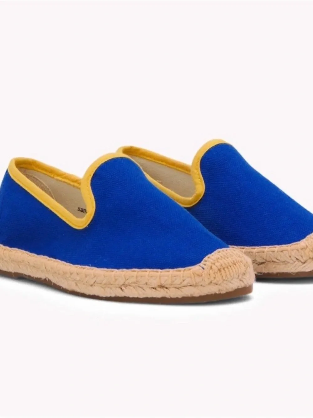 Soludos Kids Smoking Espadrille Blue Yellow Shoes Size 12-12.5 new without box